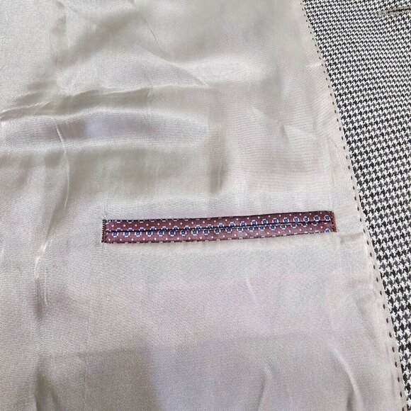 Ralph Lauren Houndstooth Wool Single Breasted Blazer Sz 46L - Picture 10 of 12